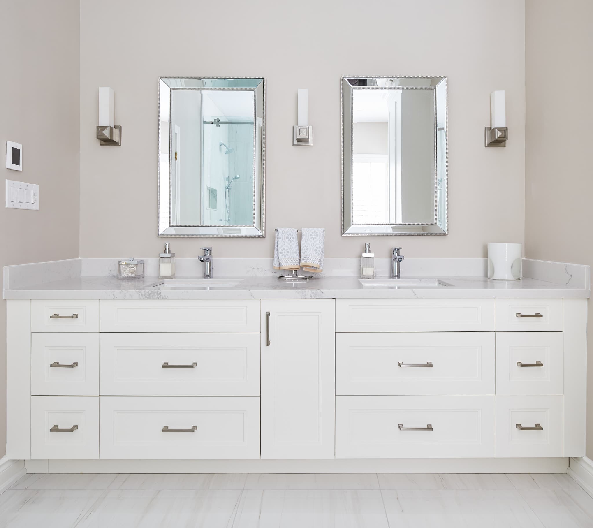 Full bathroom panorama by Harbour Kitchens