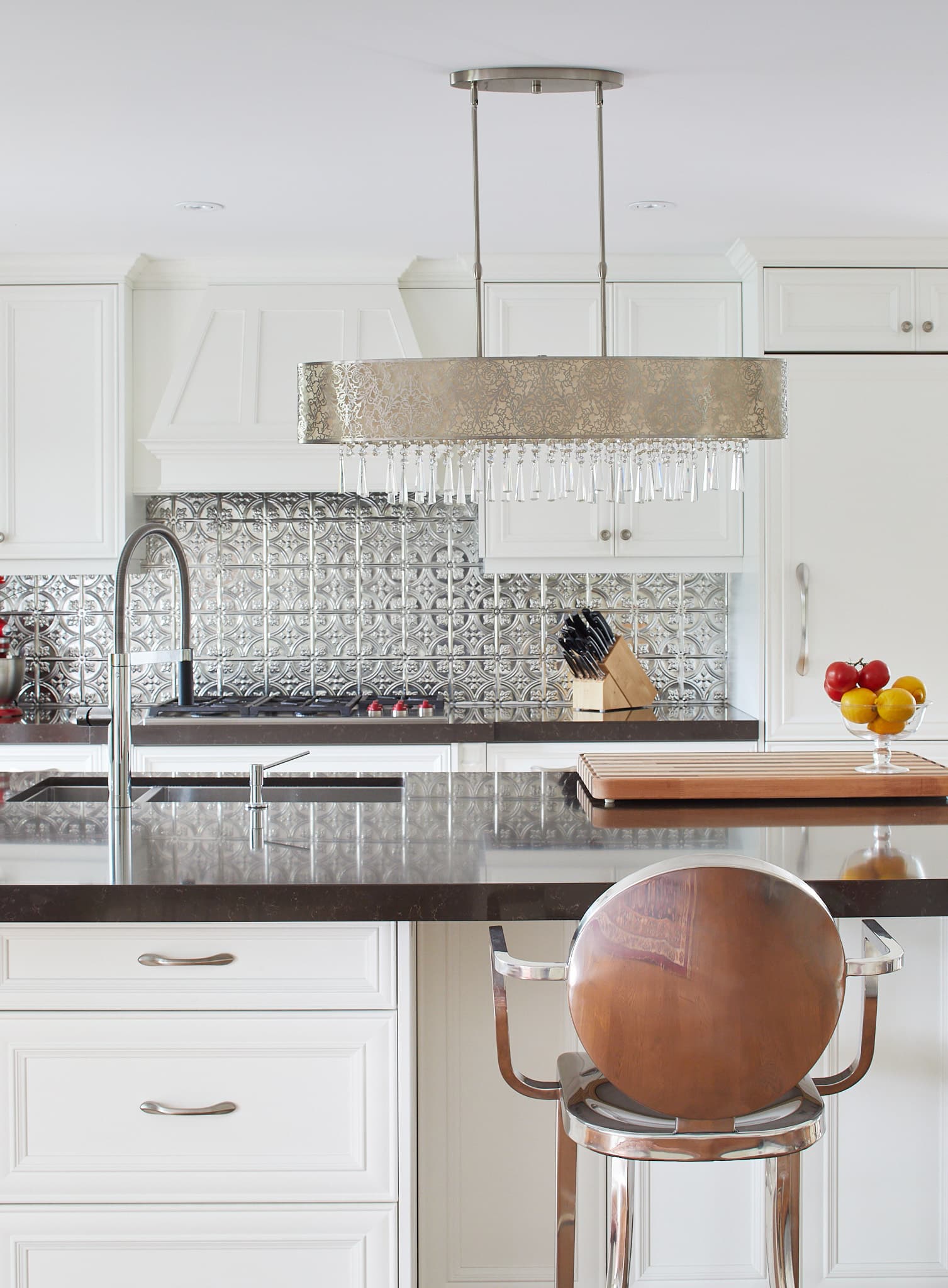 Custom kitchen storage by Harbour Kitchens
