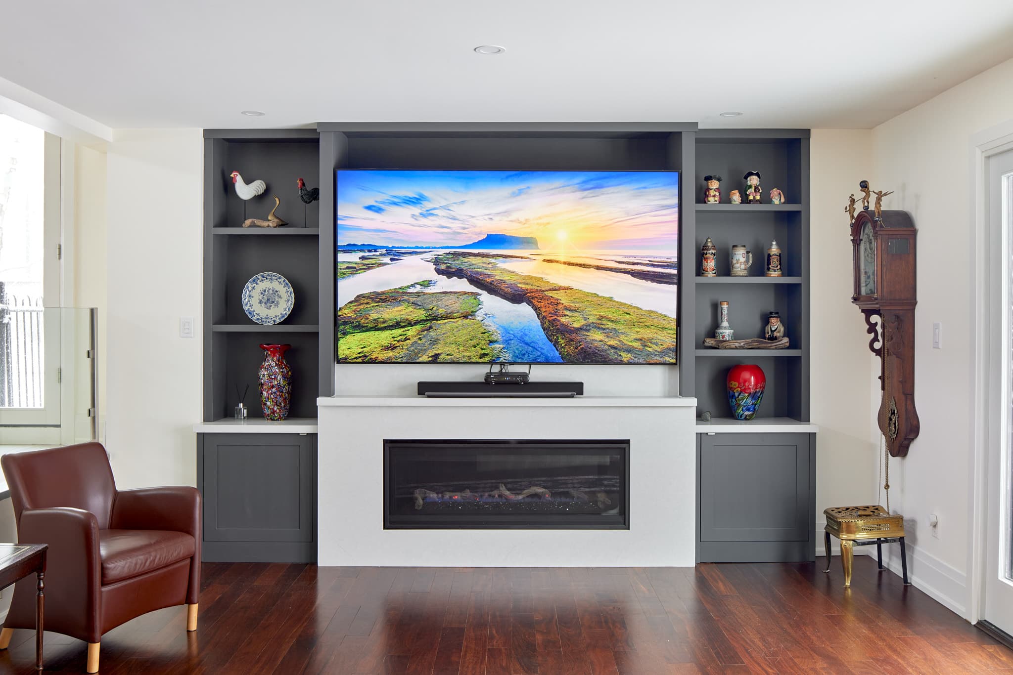 Custom living room renovation by Harbour Kitchens